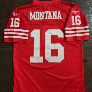 Joe Montana San Francisco 49er's 1990 Throwback jersey by Reebok Size L